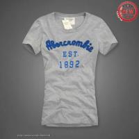 dames abercrombie fitch korte tees est 1892 grijs blauw Nieuwe Stijl ewg0k648